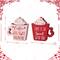 Glitzhome® Wooden Valentine's Coffee Cup Table Décor Set
